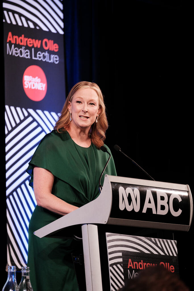 Leigh Sales delivers the 2023 Andrew Olle Media Lecture