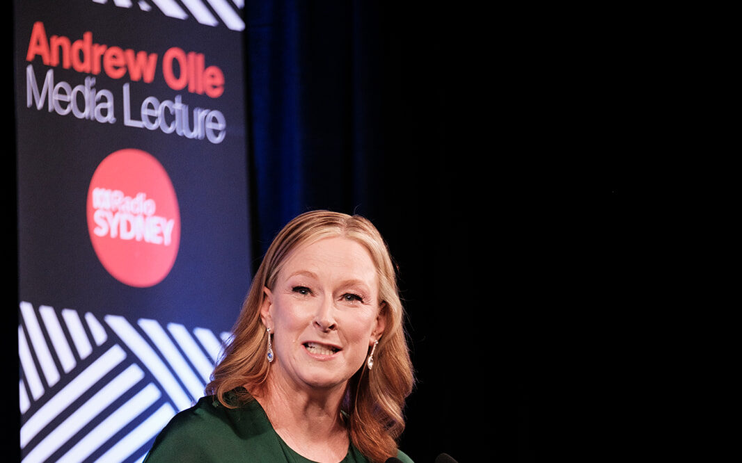 Leigh Sales delivers the 2023 Andrew Olle Media Lecture