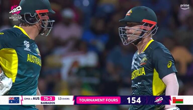 Half centuries from David Warner and Marcus Stoinis ensure Australia seal victory against Oman in T20 World Cup Opener